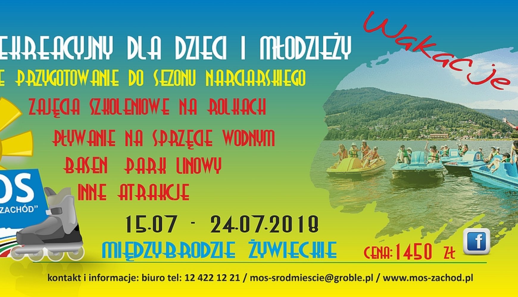 Zapraszamy na obóz rekreacyjny w Międzybrodziu Żywieckim 15.07 – 24.07.2018