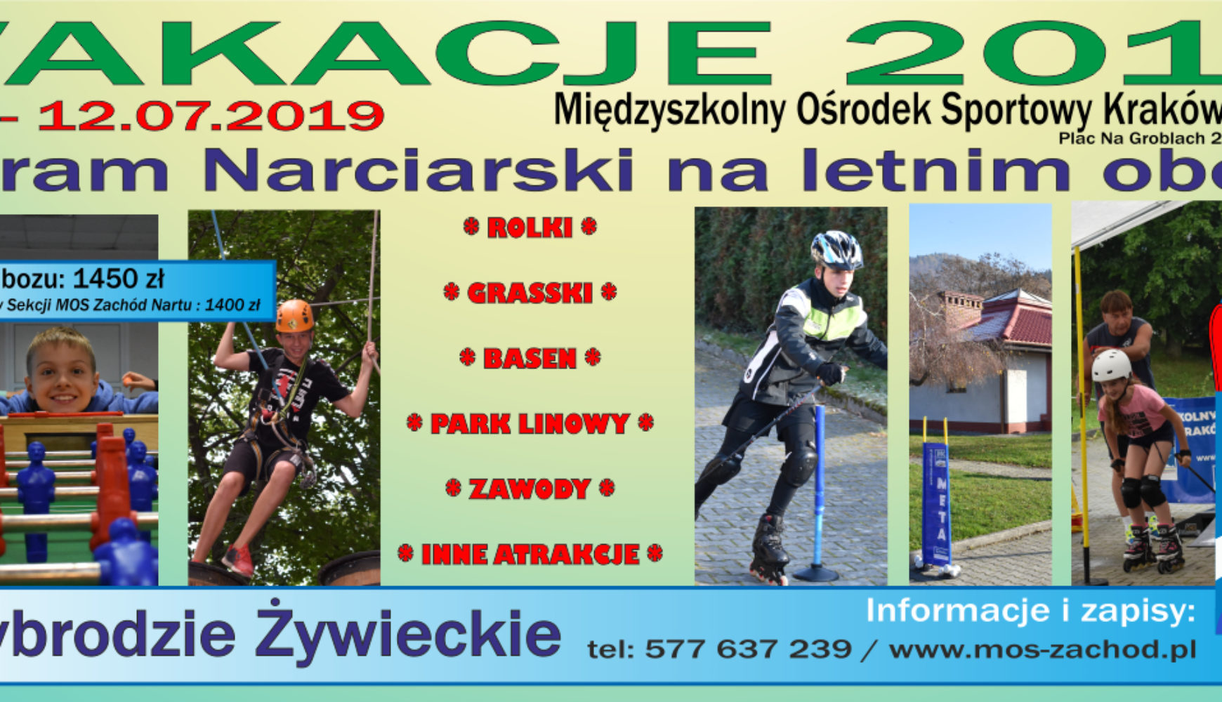 WAKACJE 2019 – Obóz Letni o profilu narciarskim 02.07-12.07.2019 Międzybrodzie Żywieckie